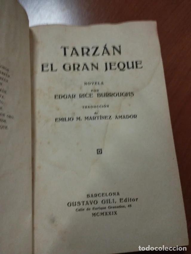 Libros antiguos: Tarz&aacute;n el Gran Jeque. A&ntilde;o 1929 - Foto 3
