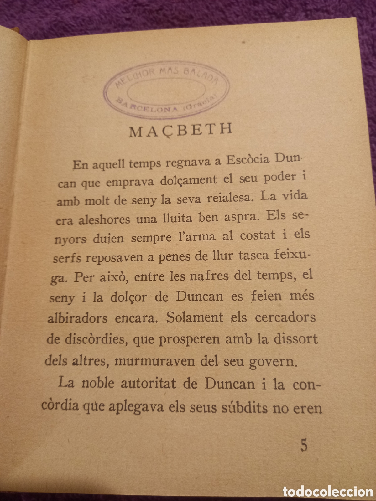 Libros antiguos: Macbeth. Biblioteca grumet. En catal&aacute;n. 1929. - Foto 5