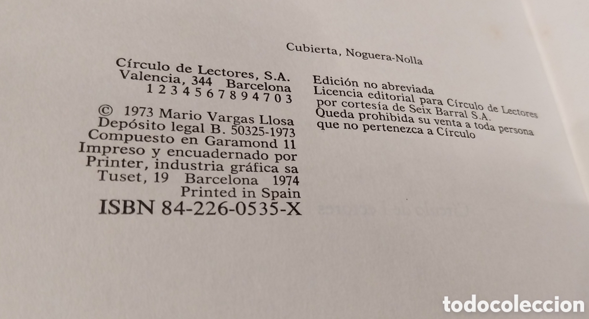 Libros antiguos: Novela &rdquo;Pantaleon y las visitadoras&rdquo; - Foto 4