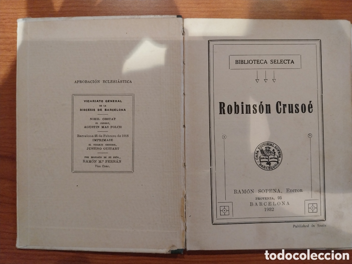Libros antiguos: 1932-Novela &rdquo;Robins&oacute;n Cruso&eacute;&rdquo; - Foto 3