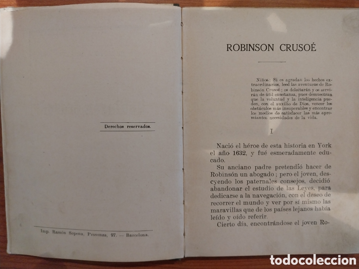 Libros antiguos: 1932-Novela &rdquo;Robins&oacute;n Cruso&eacute;&rdquo; - Foto 4
