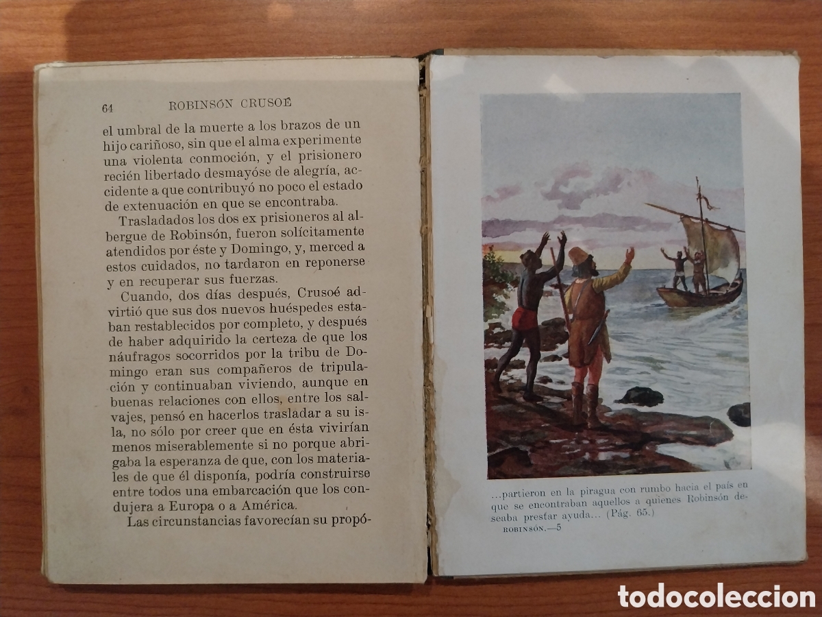 Libros antiguos: 1932-Novela &rdquo;Robins&oacute;n Cruso&eacute;&rdquo; - Foto 6