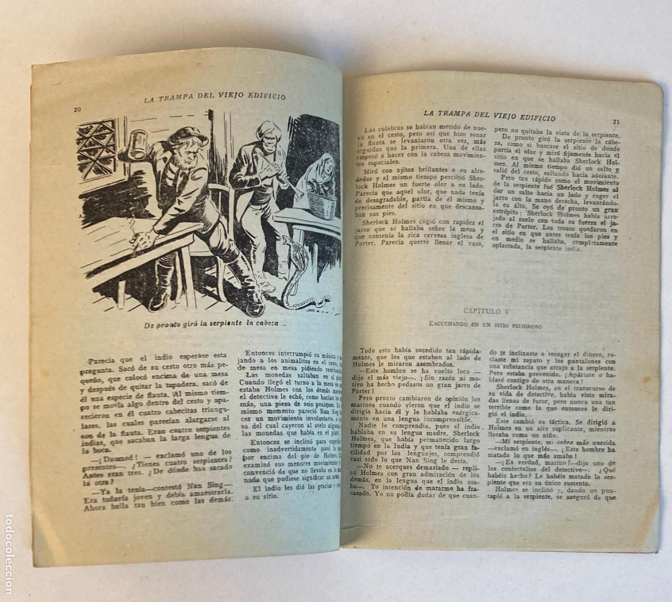 Libros antiguos: SHERLOCK HOLMES N&ordm;2 - LA TRAMPA DEL VIEJO EDIFICIO - EDICIONES POVI - - Foto 2