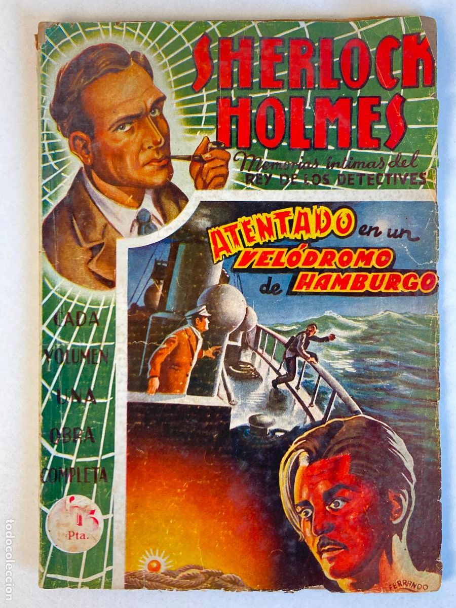 Antiquarische B&uuml;cher: SHERLOCK HOLMES N&ordm;9 - ATENTADO EN UN VELODROMO DE HAMBURGO - EDICIONES POVI -