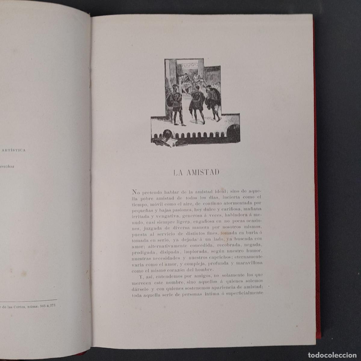 Libros antiguos: L-6358. E. DE AMICIS. LOS AMIGOS. RAM&Oacute;N MOLINAS ED., 1889. - Foto 2