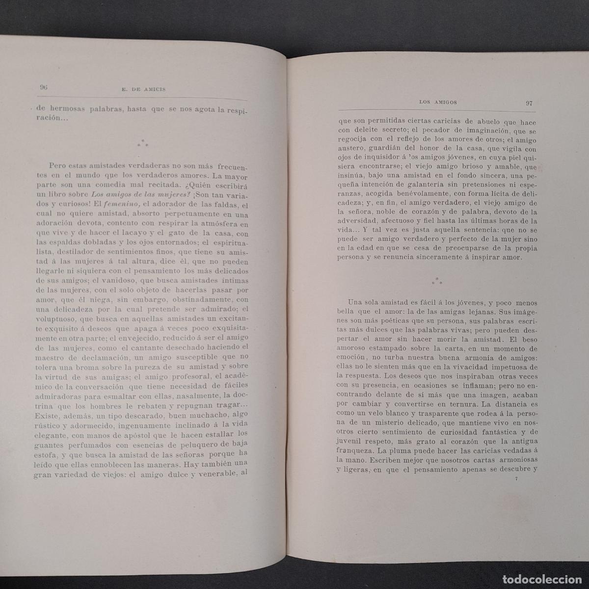 Libros antiguos: L-6358. E. DE AMICIS. LOS AMIGOS. RAM&Oacute;N MOLINAS ED., 1889. - Foto 8