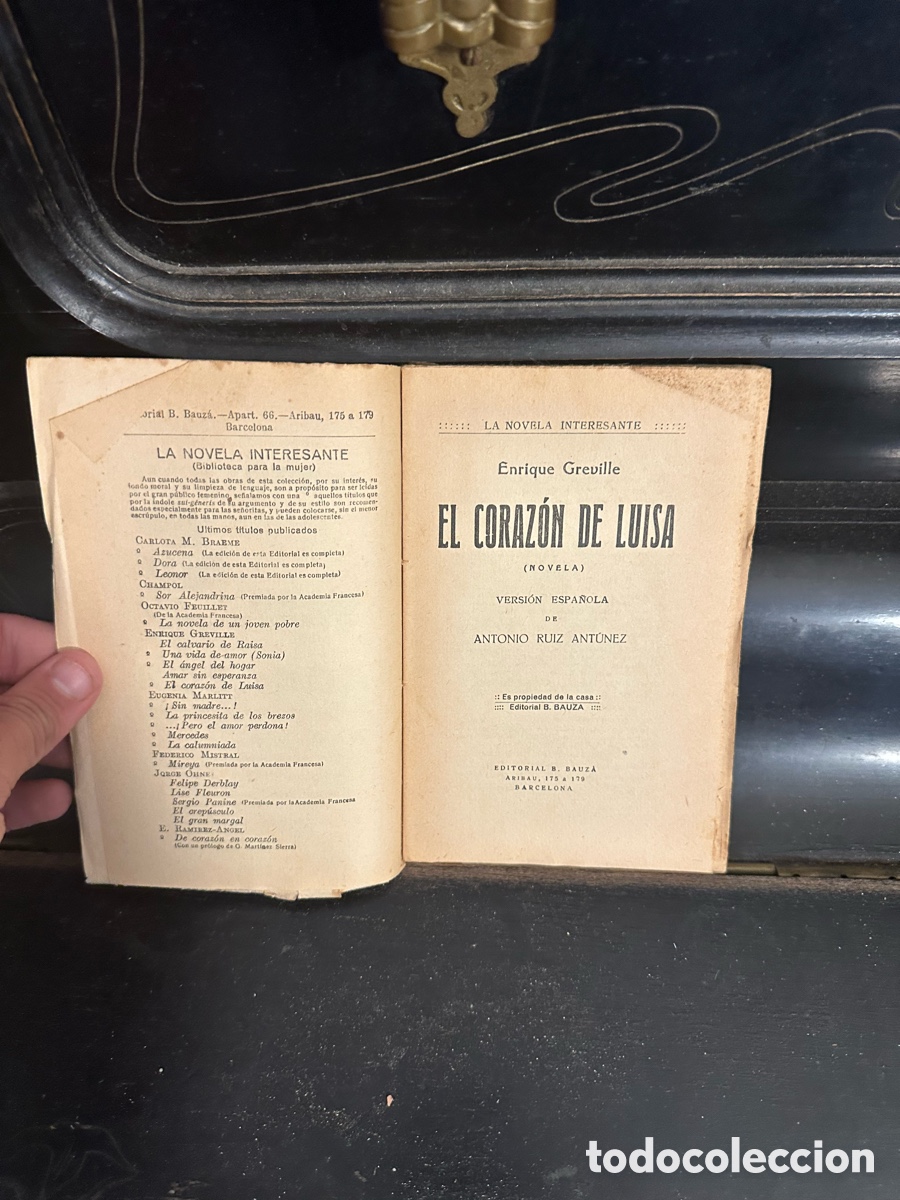 Libros antiguos: libro &rdquo;El Coraz&oacute;n de Luisa&rdquo; - Foto 2