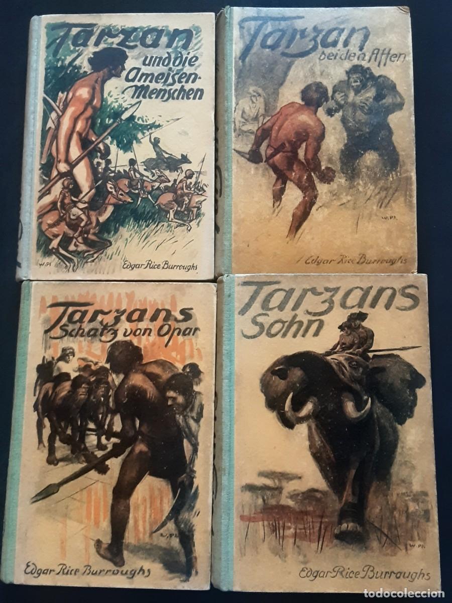 Libros antiguos: NOVELAS DE TARZAN # EN ALEMAN # STUTTGART 1924 # LOTE DE 5 NOVELAS