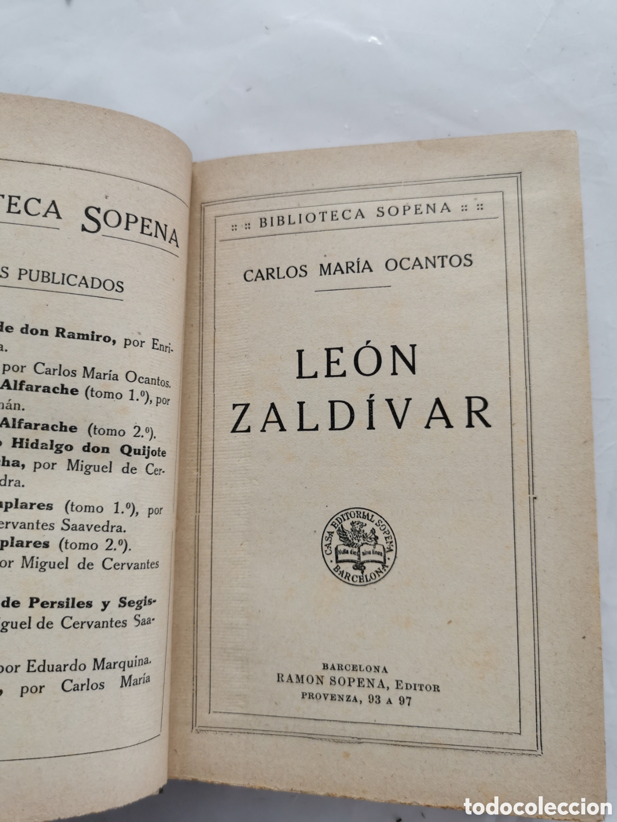 Libros antiguos: Le&oacute;n zaldivar. Biblioteca Sopena - Foto 2