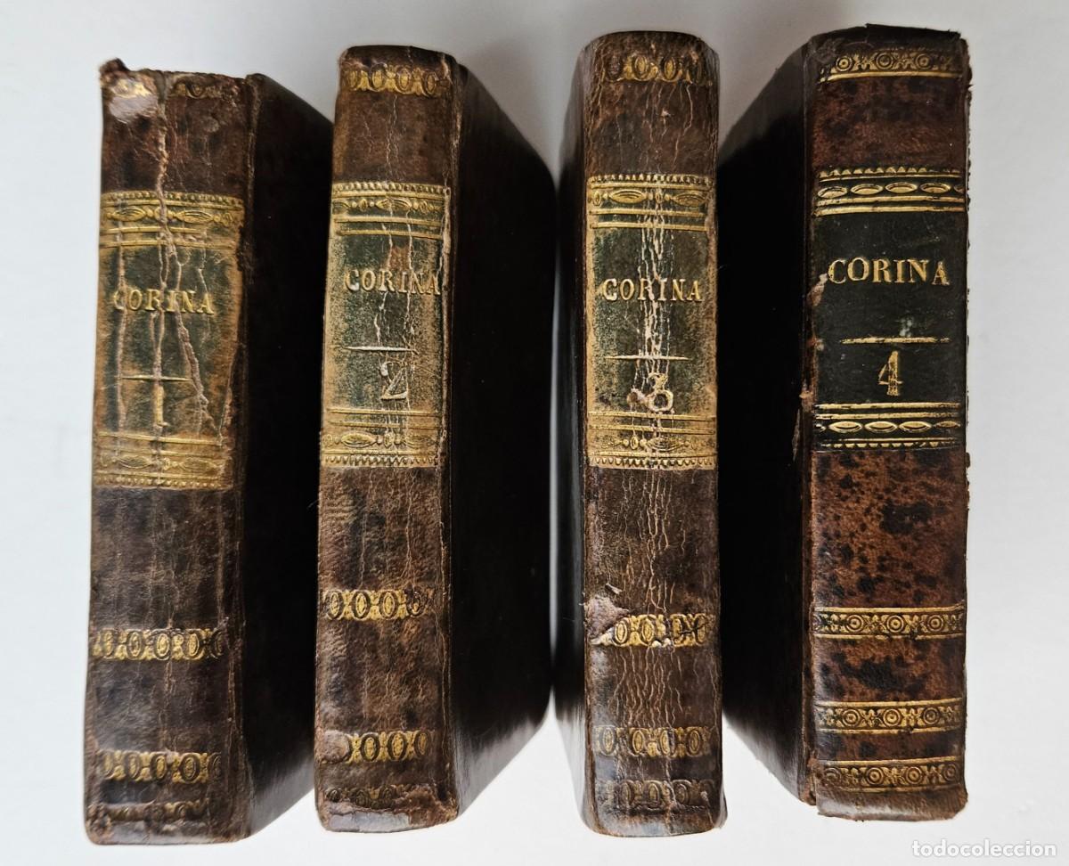 Libros antiguos: Corina en Italia, Madame Stael Holstein. Edic. Palencia 1830. Obra completa en 4 tomos.