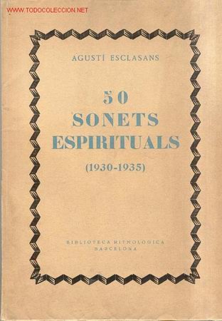Libros antiguos: 1935.SONETS ESPIRITUALS ESCLASANS - Foto 1