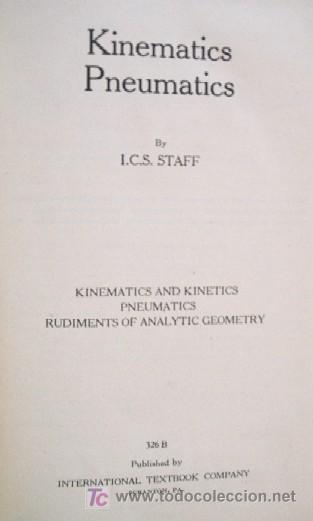 Libros antiguos: KINEMATICS PNEUMATICS - Foto 2