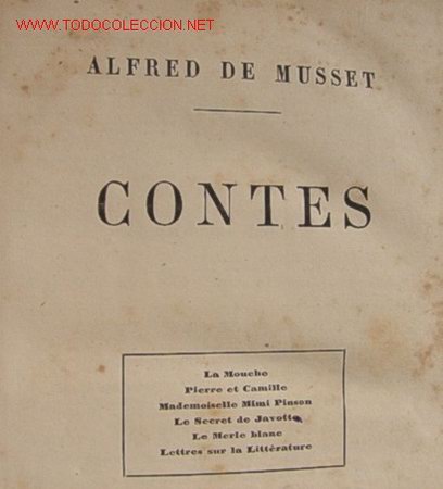 Libros antiguos: CUENTOS, DE MUSSET, LIBRO DE 1867!! ( EN FRANCES) - Foto 2