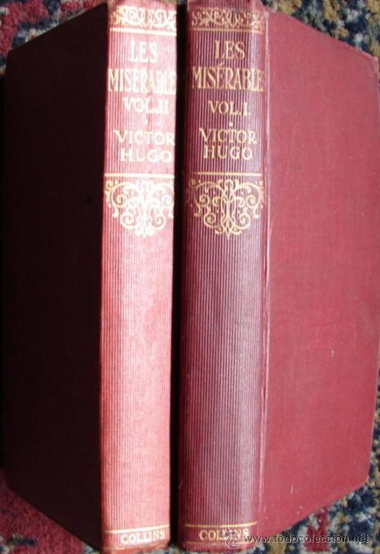Libros antiguos: HUGO, VICTOR: LES MIS&Eacute;RABLES- 2 TOMOS - Foto 1