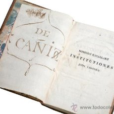 Libri antichi: INSTITUTIONES JURIS CANONICI- DOMINICI CAVALLARII-1799