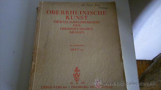Libros antiguos: oberrheinische kunst (1928) - Foto 1