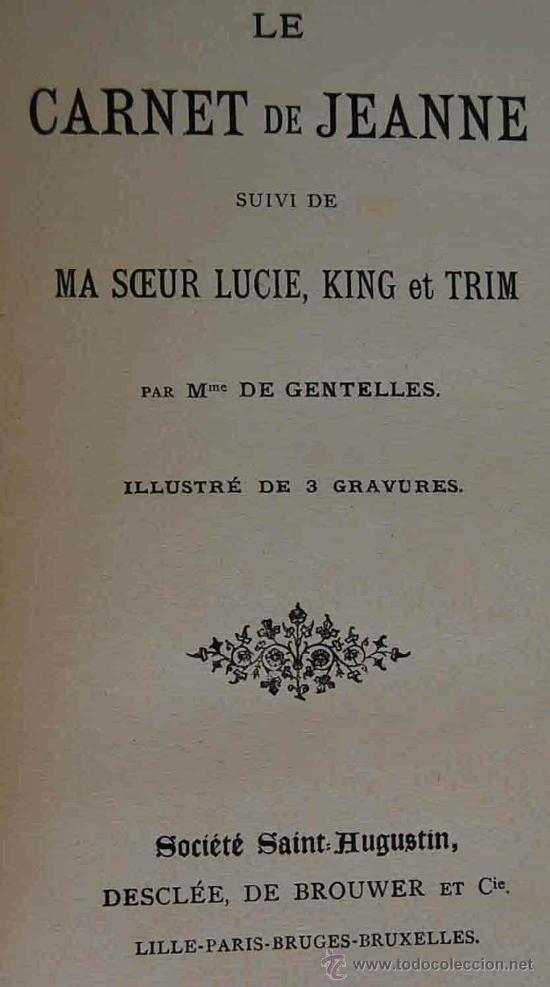 Libros antiguos: LE CARNET DE JEANNE - Foto 2
