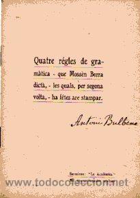 Libros antiguos: Quatre R&eacute;gles de gram&agrave;tica. - Foto 1