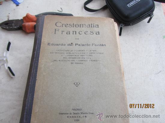 Libros antiguos: Crestomat&iacute;a Francesa - Foto 1