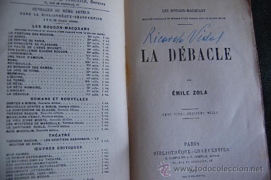 Libros antiguos: LA DEBACLE y LA TERRE - Foto 3