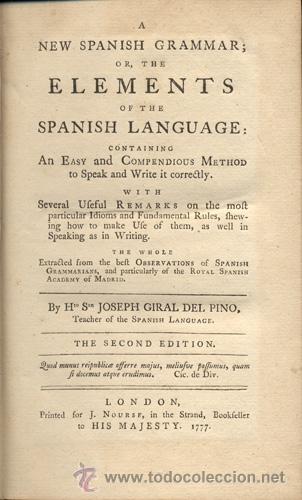 Libros antiguos: SPANISH GRAMMAR &ndash; A&Ntilde;O 1777 - Foto 3