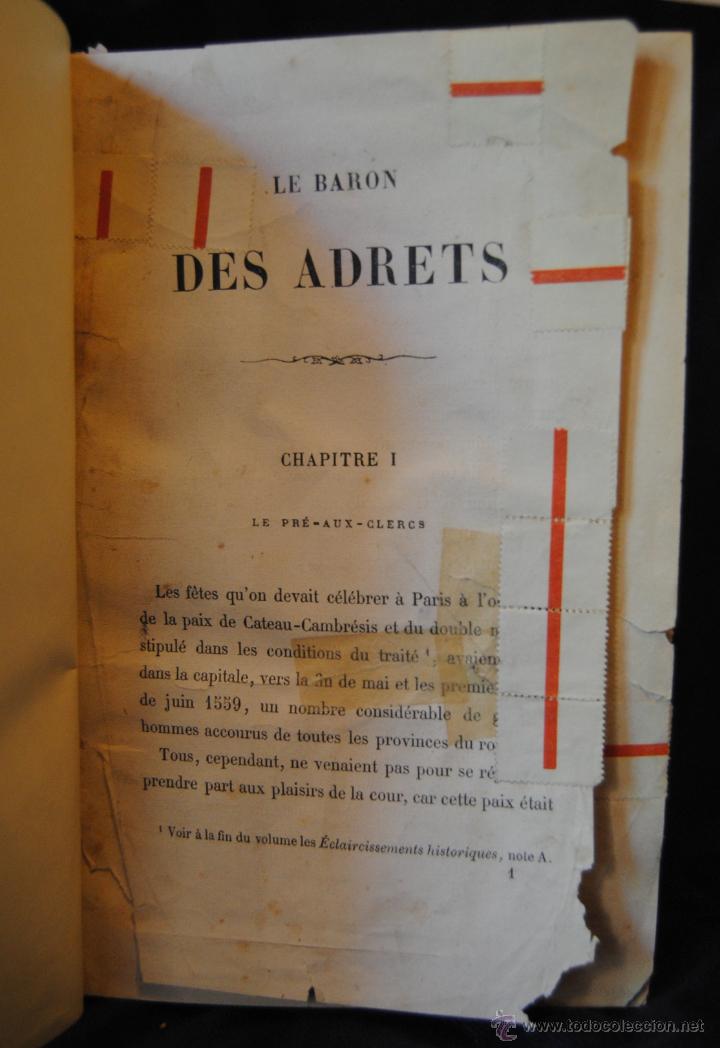Libros antiguos: LE BARON DES ADRETS - Foto 4