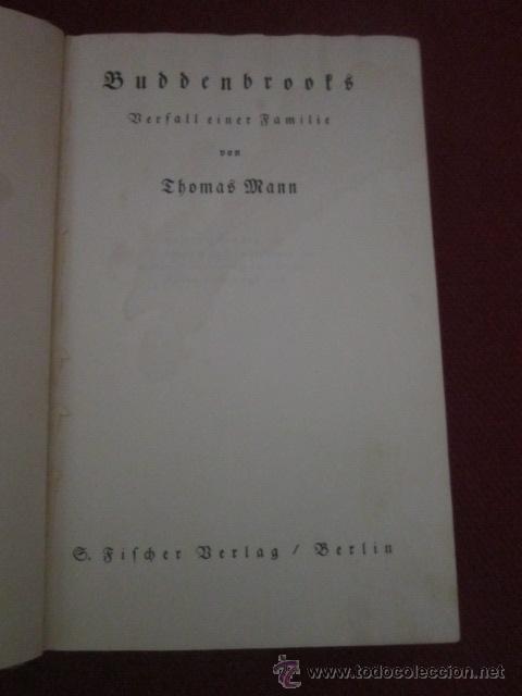 Libros antiguos: BUDDENBROOKS. VON THOMAS MANN. 1932. - Foto 2