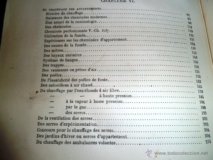 Libros antiguos: TRAIT&Eacute; DU CHAUFFAGE - JOLY - Foto 5