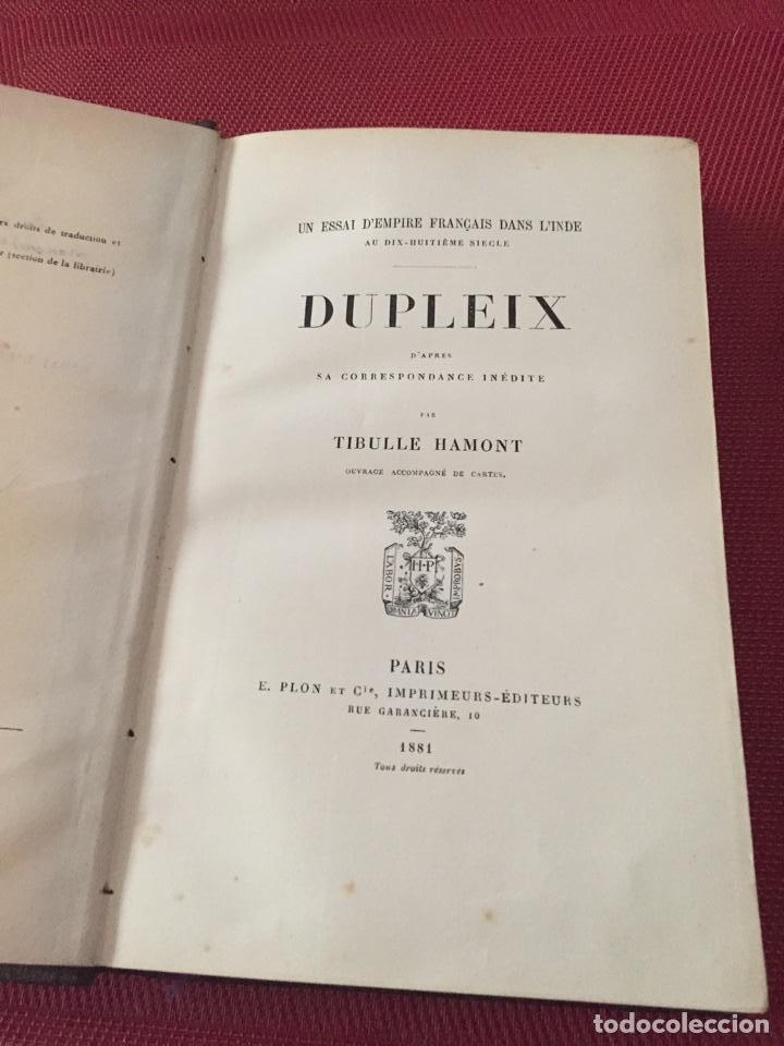 Libros antiguos: Libro franc&eacute;s DUPLEIX - Foto 2