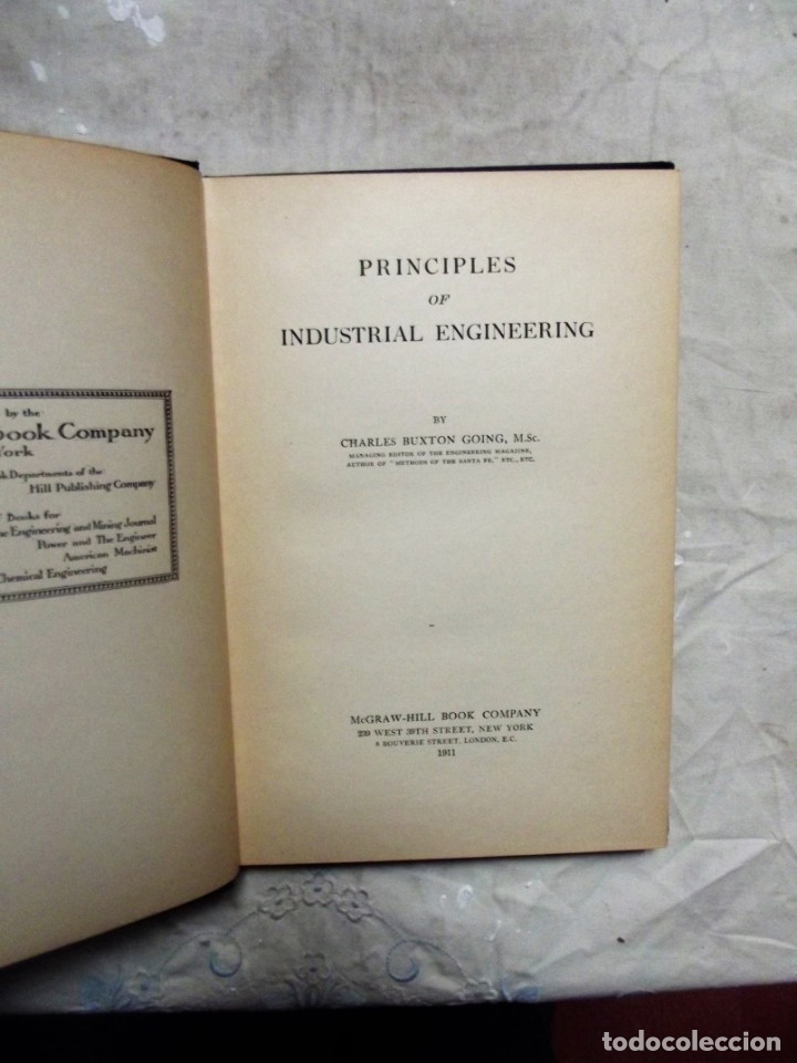 Libros antiguos: PRINCIPLES OF INDUSTRIAL ENGINEERING / GOING - Foto 2