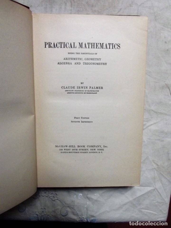 Libros antiguos: PRACTICAL MATHEMATICS / CLAUDE IRWIN PALMER - Foto 2