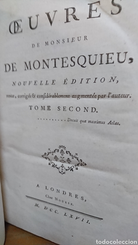Libros antiguos: MONTESQUIEU 2 tomos - Foto 2