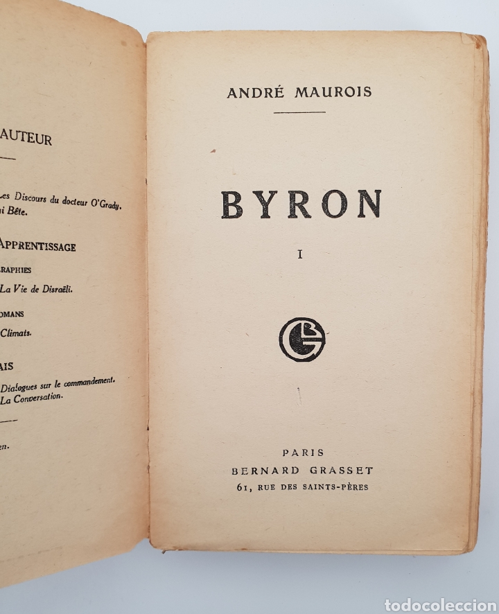 Libros antiguos: Byron. Andr&eacute; Maurois. 2 Tomos - Foto 5