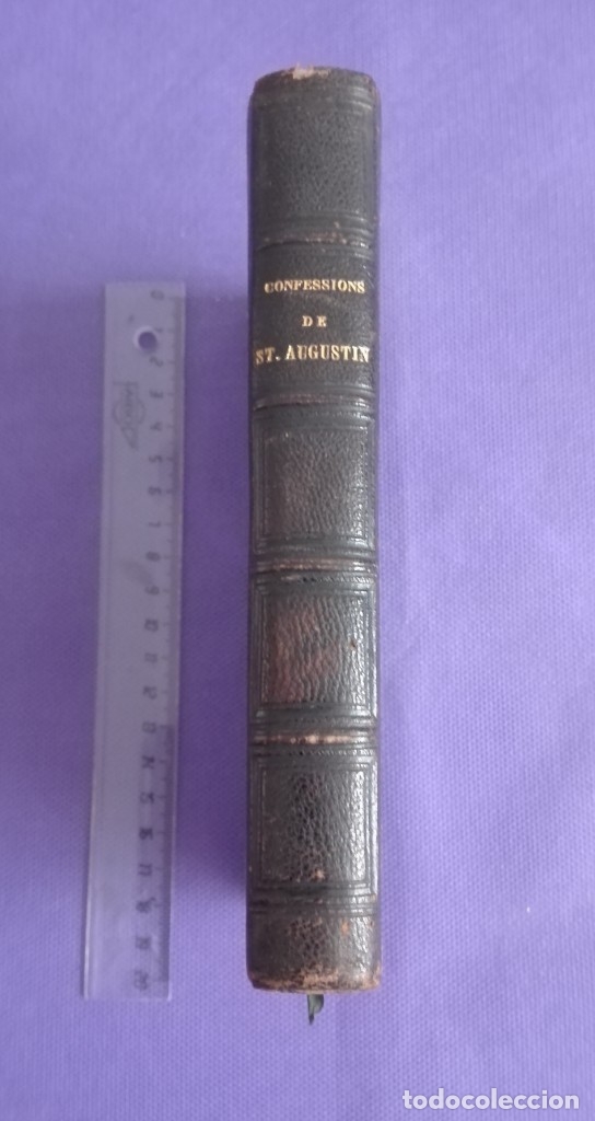 Libros antiguos: Les confessions de saint Augustin - Foto 2