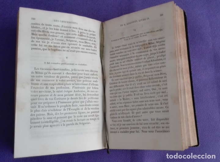 Libros antiguos: Les confessions de saint Augustin - Foto 5