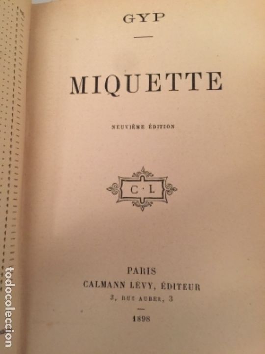 Libros antiguos: Libro de 1898, en franc&eacute;s. - Foto 1