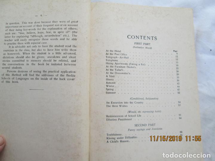 Libros antiguos: BERLITZ - METHOD FOR TEACHING MODERN LANGUAGES - ENGLISH PART - SECOND BOOK - 1929 - Foto 3