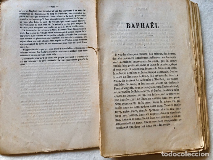 Libros antiguos: Antiguo libro en franc&eacute;s RAPHA&Euml;L FINALES S.XIX - Foto 2