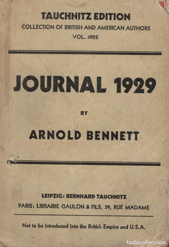 Libros antiguos: Journal 1929 by Arnold Bennett - Foto 1