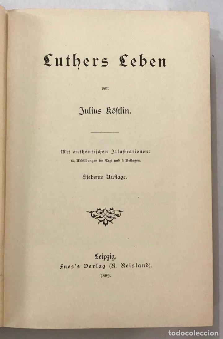 Libros antiguos: LUTHERS LEBEN. - Foto 3