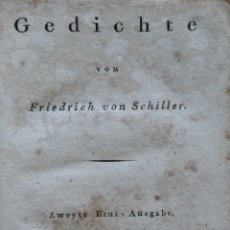 Libros antiguos: GEDICHTE VON SCHILLER. AÑO 1812. 1 GRABADO