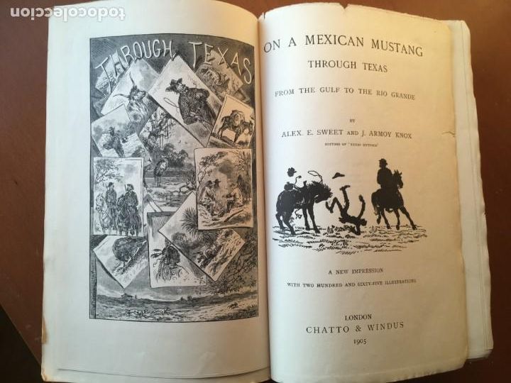 Libros antiguos: On a mexican mustang - Foto 3