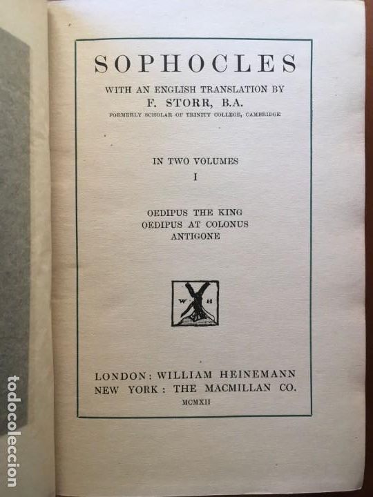 Libros antiguos: Sophocles I y II - Foto 1