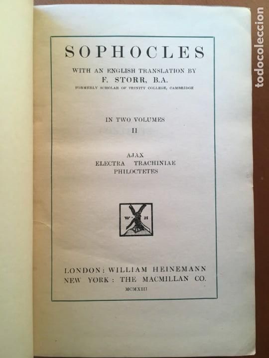 Libros antiguos: Sophocles I y II - Foto 3