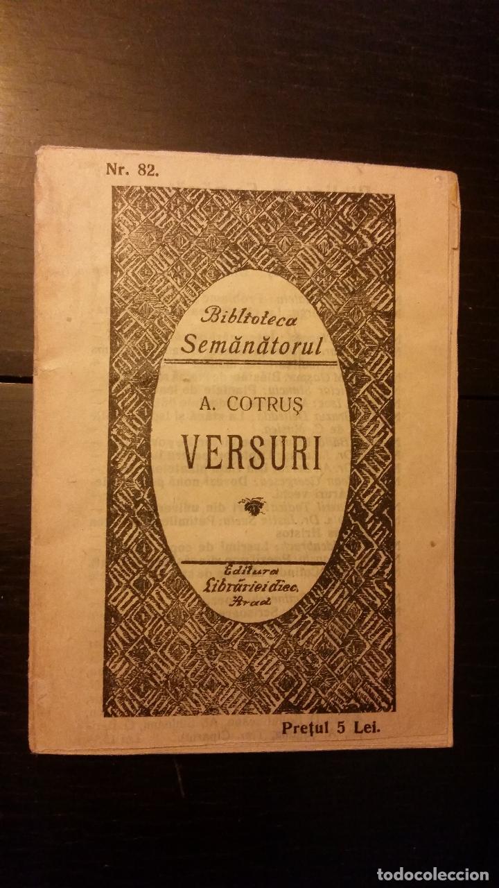 Libros antiguos: 1925 - ARON COTRUS - VERSURI - Foto 1