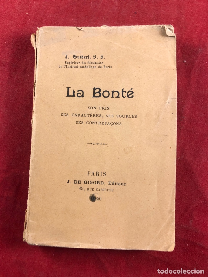 Libros antiguos: LA BONTE - Foto 1