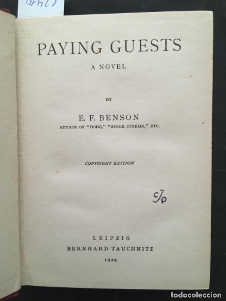 Libros antiguos: PAYING GUESTS, E F BENSON, 1929 - Foto 1