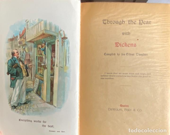 Libros antiguos: Through the Year with Dickens. - Foto 1