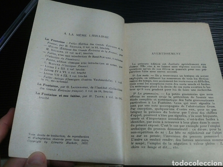 Libros antiguos: Fables. La Fontaine. 1929 - Foto 5