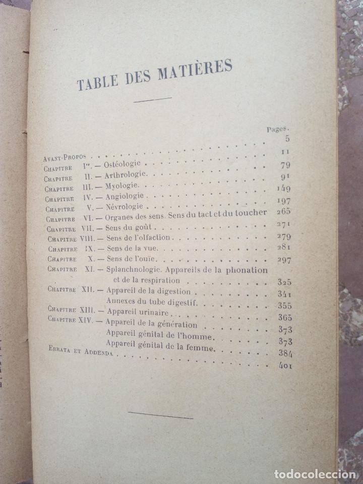 Libros antiguos: Libro de anatomia en franc&eacute;s, de 1910 - Foto 4